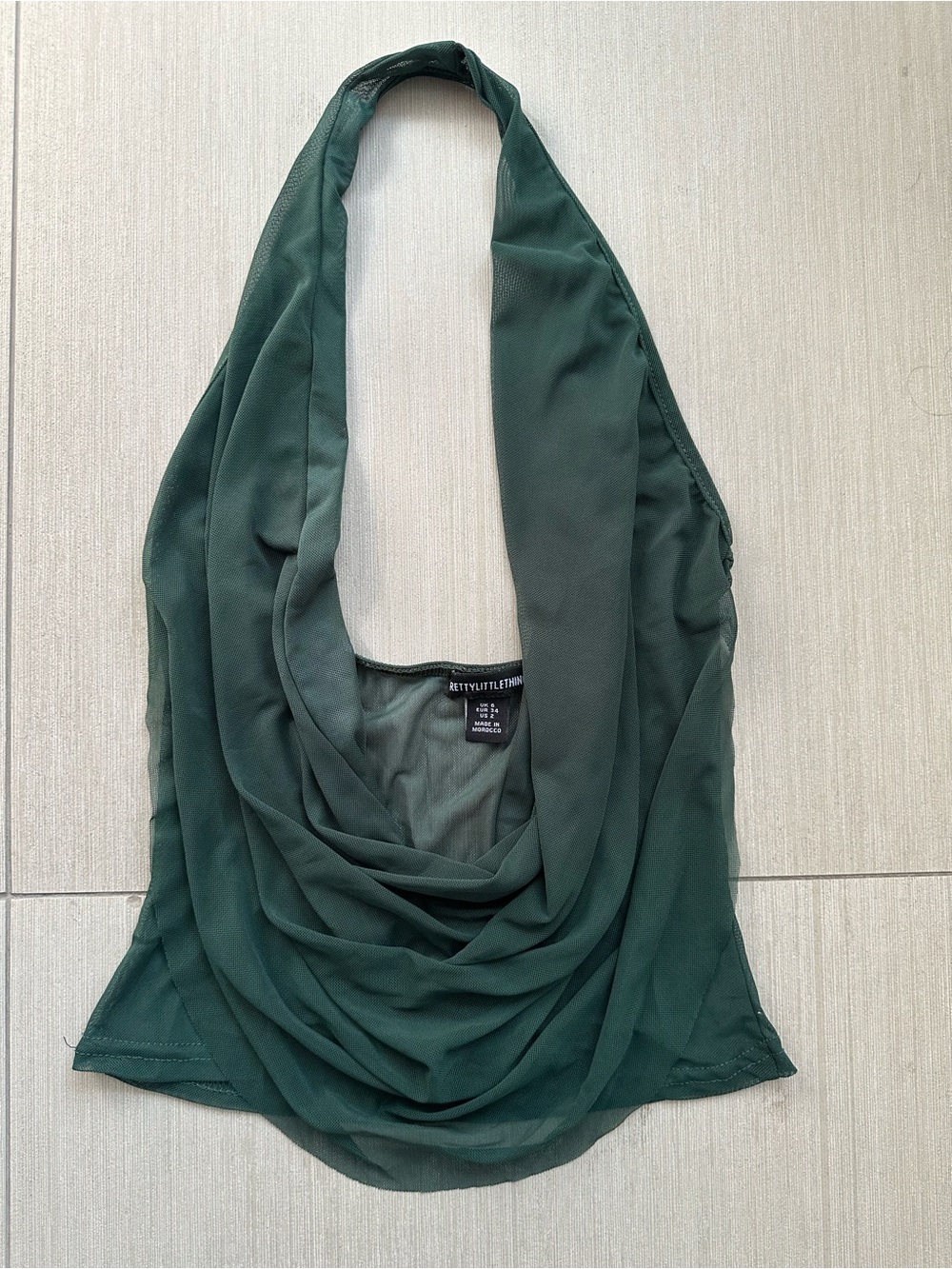 PrettyLittleThing Olive Mesh